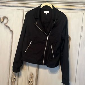 Evereve Linen Jagger Moto Jacket